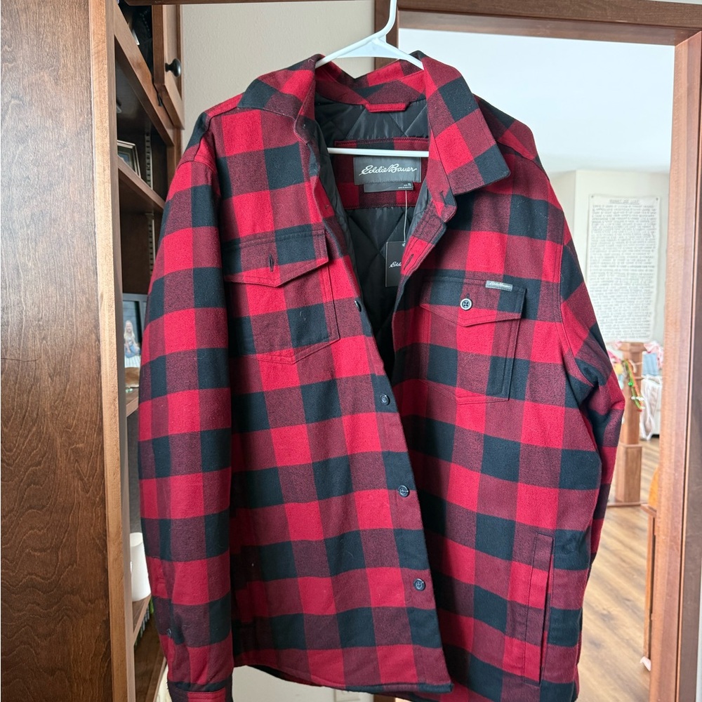 Eddie Bauer Men's Plaid Shacket NWT